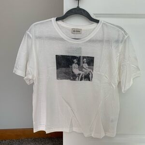 Sienne White Graphic T-Shirt with Black Print